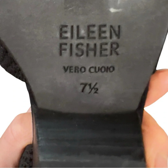 Eileen Fisher Hallo Black Stretch knit d’Orsay pump sz 7.5 - Picture 5 of 5